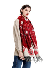 Christmas Print Scarf Sai Feel